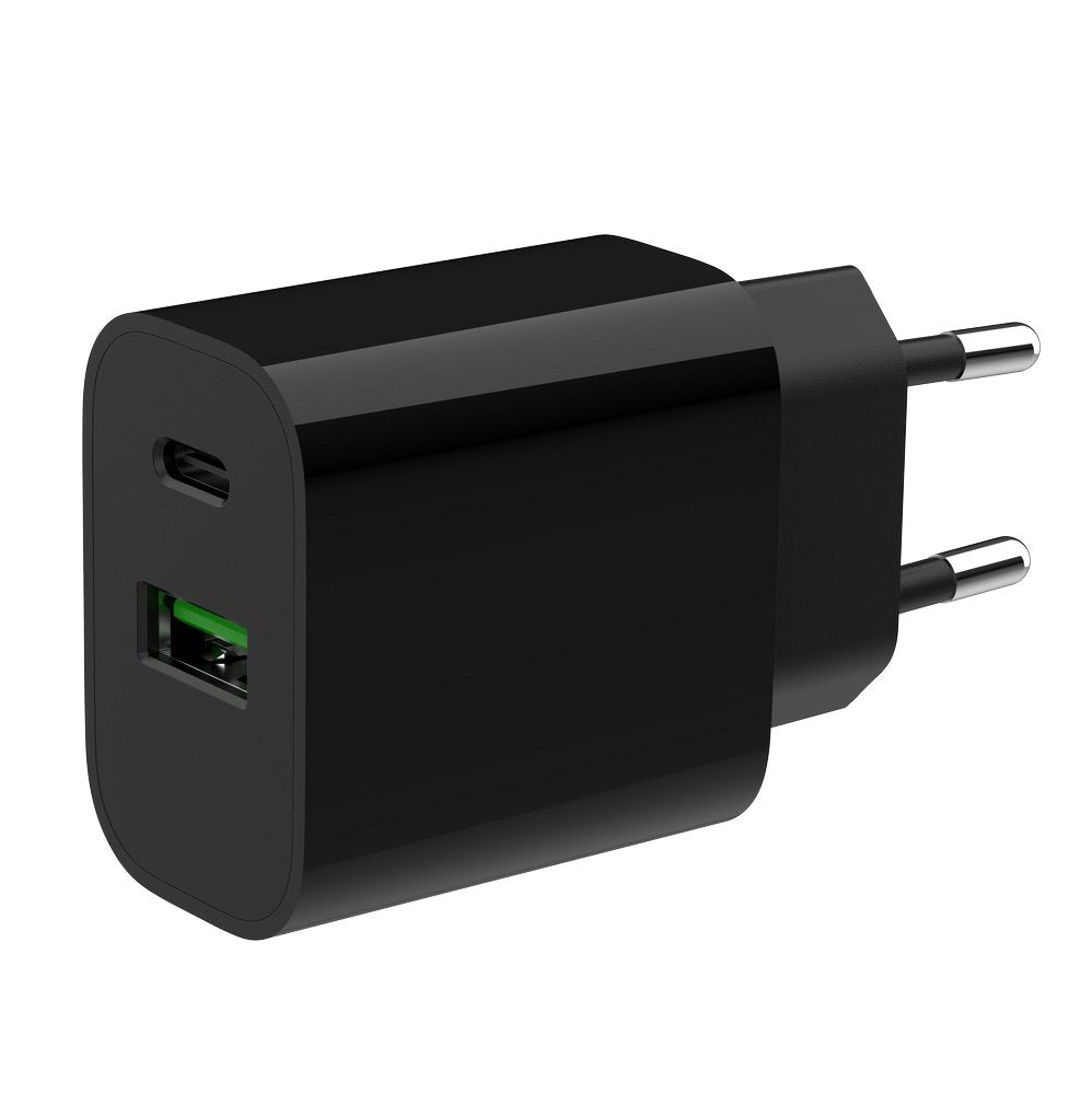 Cargador Rapido Usb Gembird De 2 Puertos Y 20 W, Negro