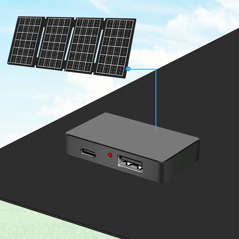 Panel Solar Plegable, 1x Usb-C 1x Usb-A, 15 W Logilink