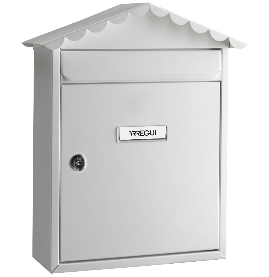 Buzón Individual Exterior, Mediano, Visit, Acero, Blanco, 30 X 11 X 36 Cm