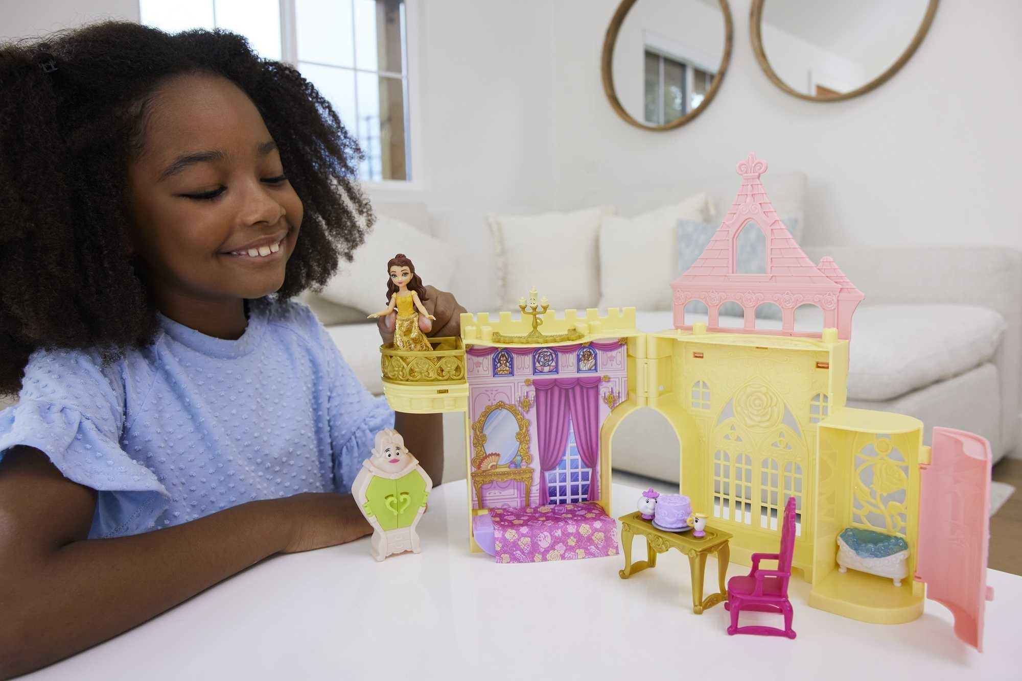 Mattel Disney Princess Belle'S Magical Surprise Castle Playset Play Building Hlw94