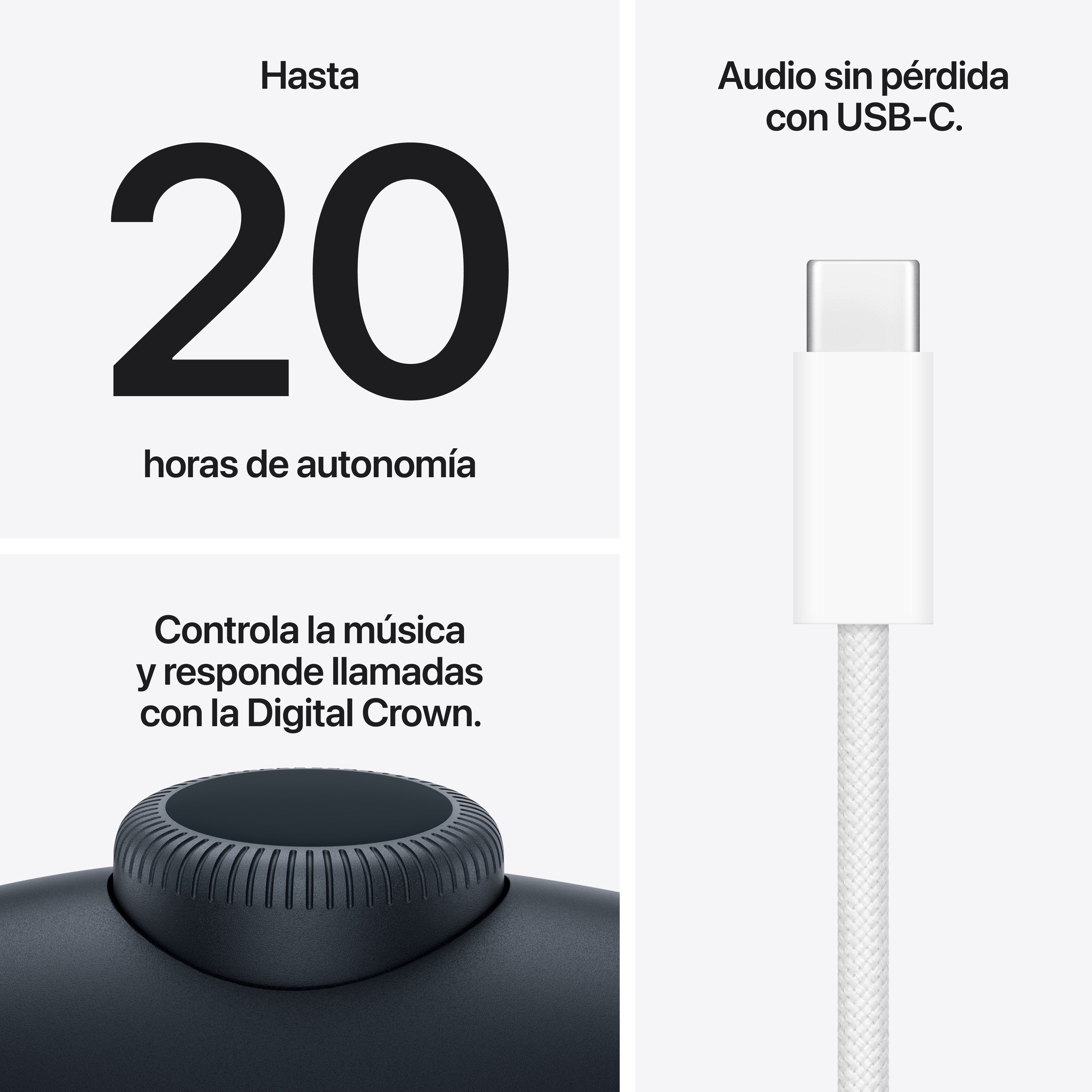 Auriculares Bluetooth Apple Airpods Max 2 Usb-C Medianoche