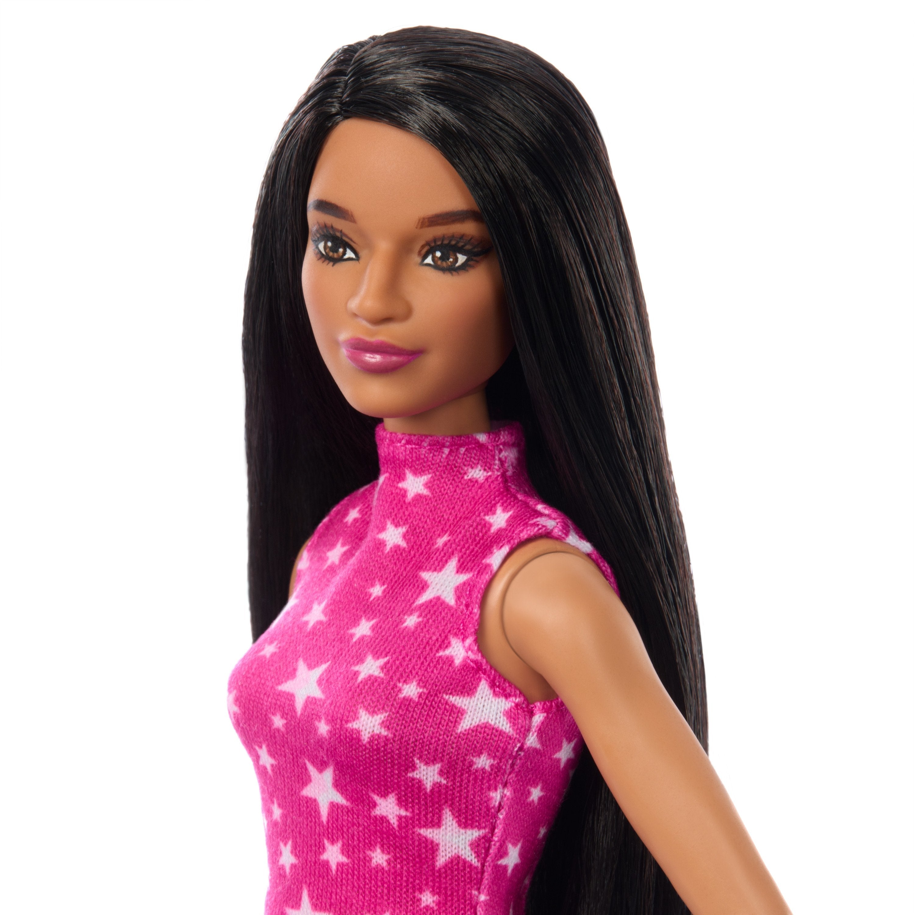 Muñeca Mattel Barbie Fashionistas Rosa Y Metalizada Hrh13