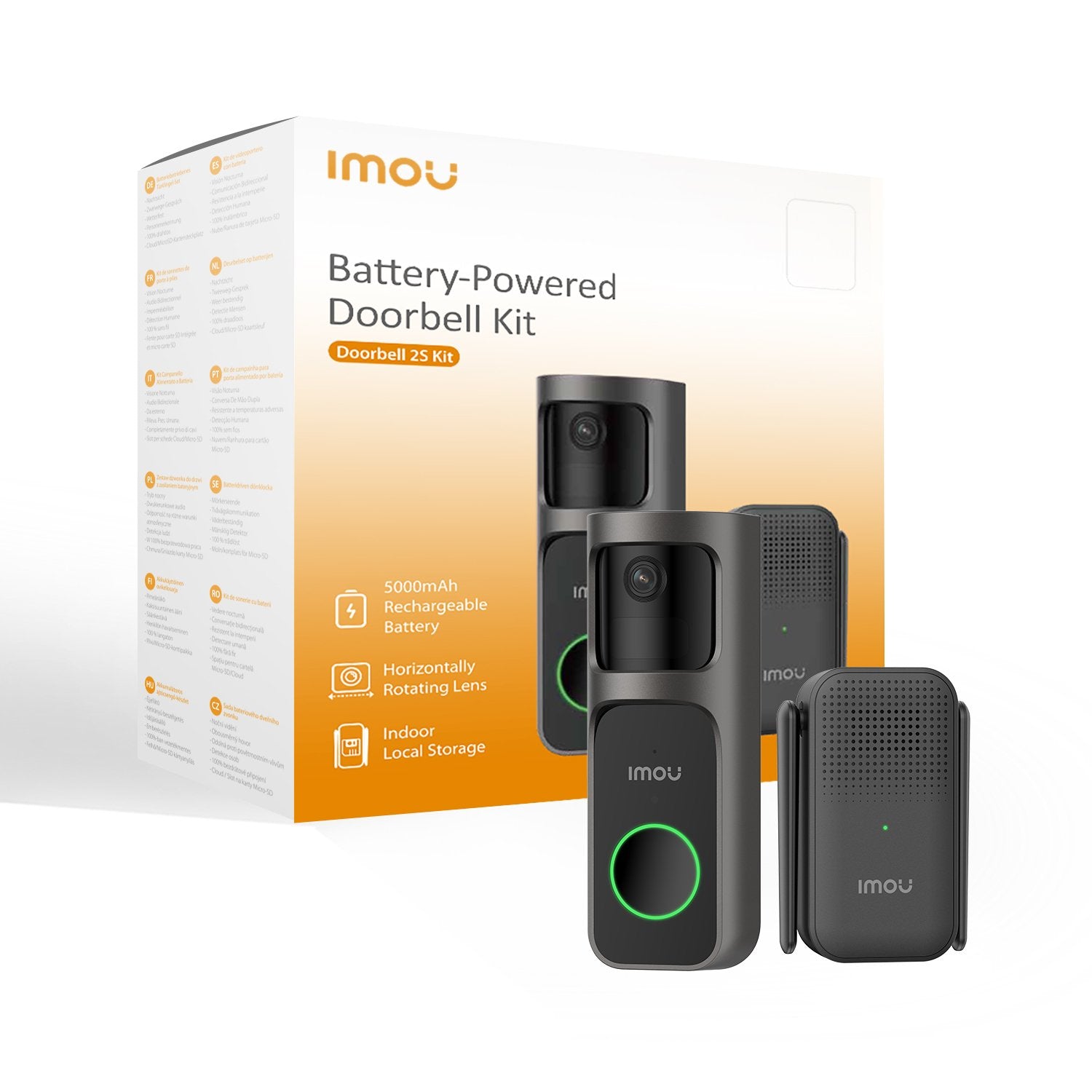 Kit Timbre Imou 2s 2k Negro Db-2sp-3t0w/Ds2s