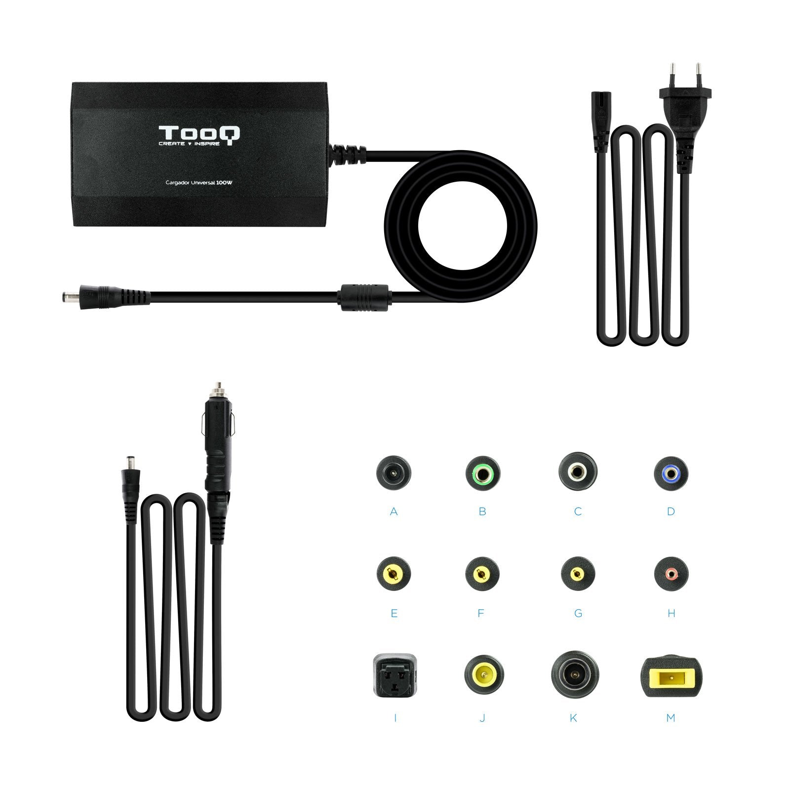 EAN 8433281006584 - TooQ TQLC-100BS01M adaptador e inversor de corriente Auto/Interior Negro imagen 5