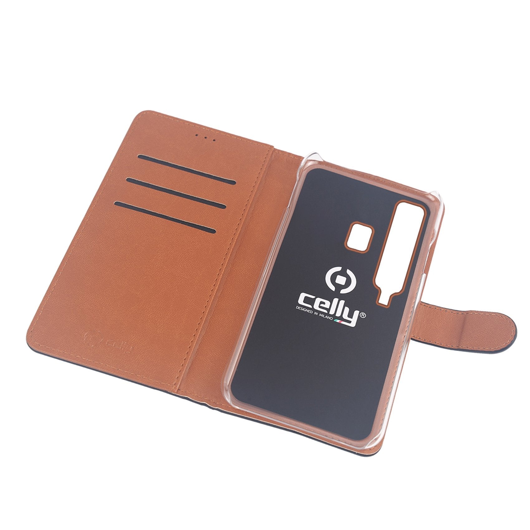 Case Celly Samsung A9 2018 Wallet Case Black Wally796