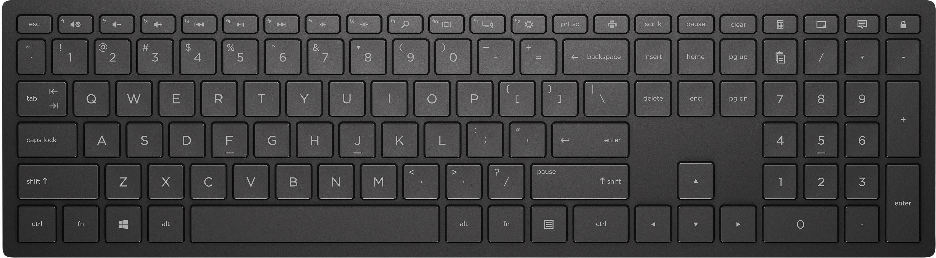 Teclado Bluetooth Multidispositivo Hp 460, Teclado Negro, Diseño De, Émbolo 7n7b8aa#Abd