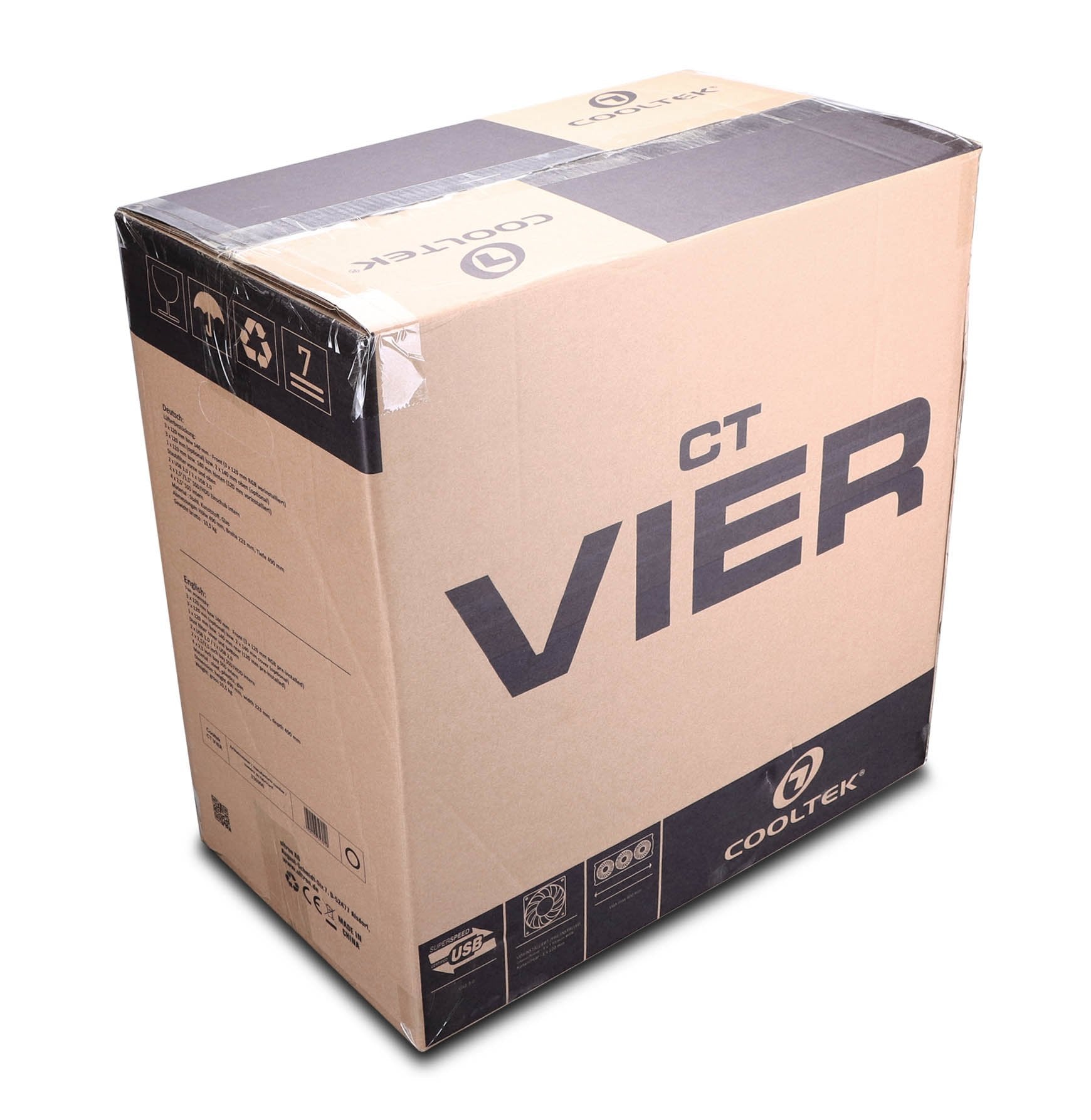 Caja Pc Cooltek Vier Midi Tower Rgb Negro Atx/M-Atx/Itx