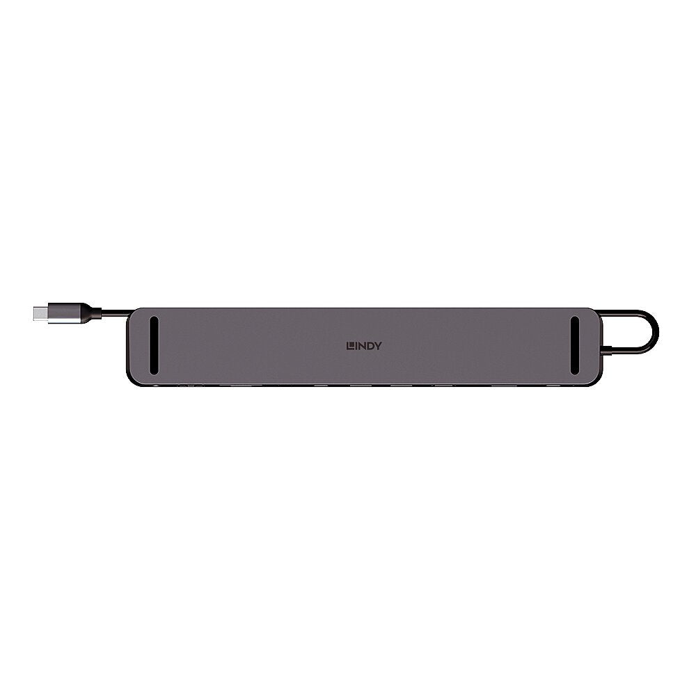 Lindy Dst-Mini Xt 810, Mini Estación De Acoplamiento Usb-C Para  Portátil Con Pantalla Única (8k) O Pantalla Dual (4k60) Y Carga De Paso De 100 W