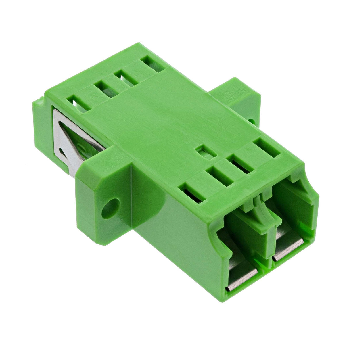 Inline® Fiber Optical Adaptador Duplex Lc/Lc Sm Ceramic Sleeve Verde With Flange