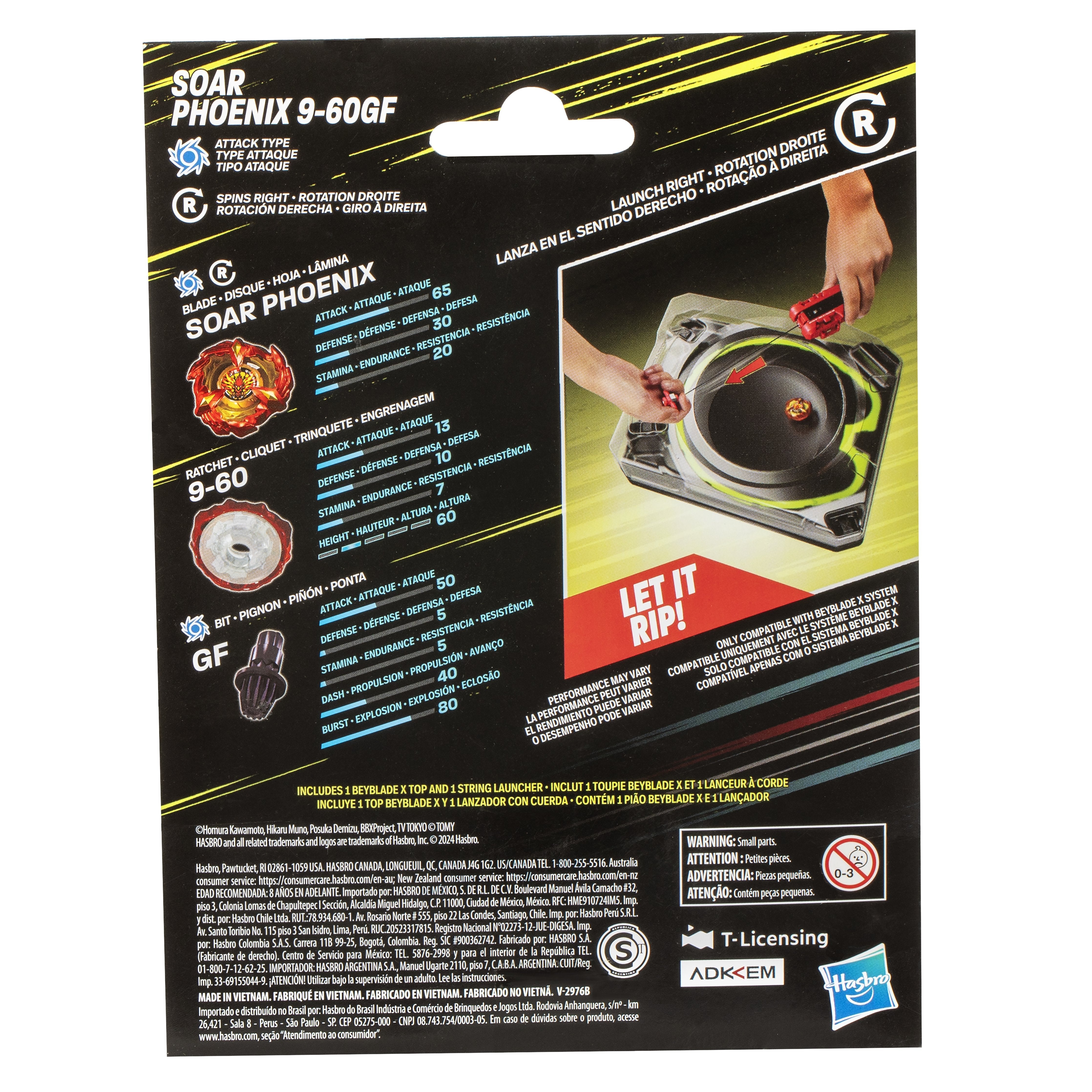 Hasbro Beyblade X Soar Phoenix Deluxe String Starter Set, Juego De Habilidad F9324eu4