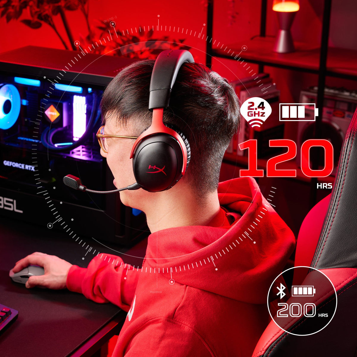EAN 0198701814566 - HyperX Cloud III S Wireless White Gaming Headset Inalámbrico Diadema Juego Bluetooth Blanco imagen 7