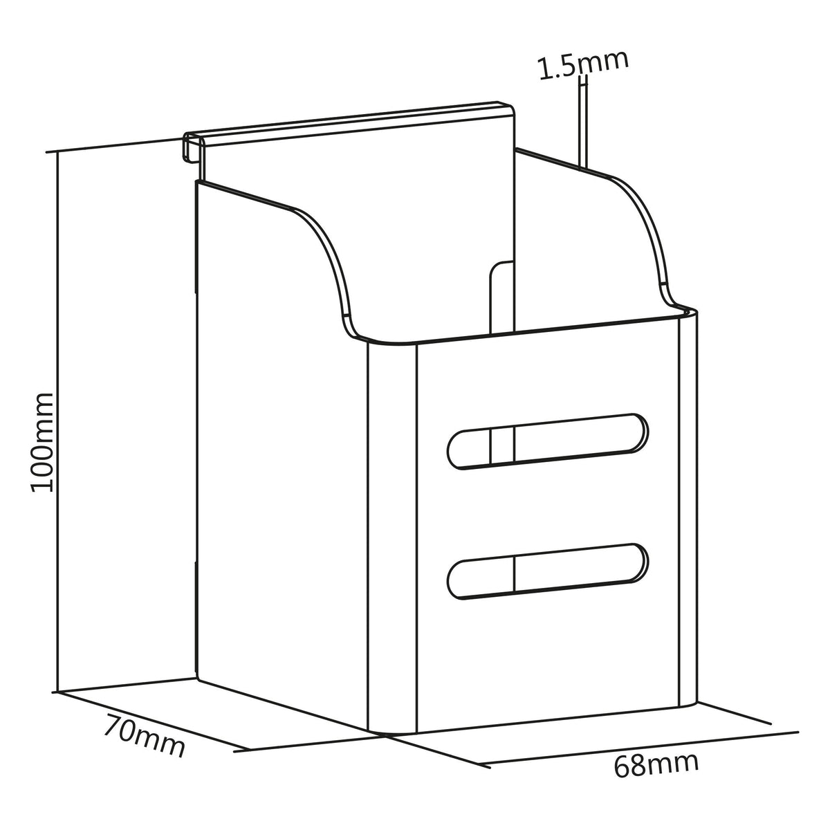 Caja Para Lápices Inline Slatwall, Blanca