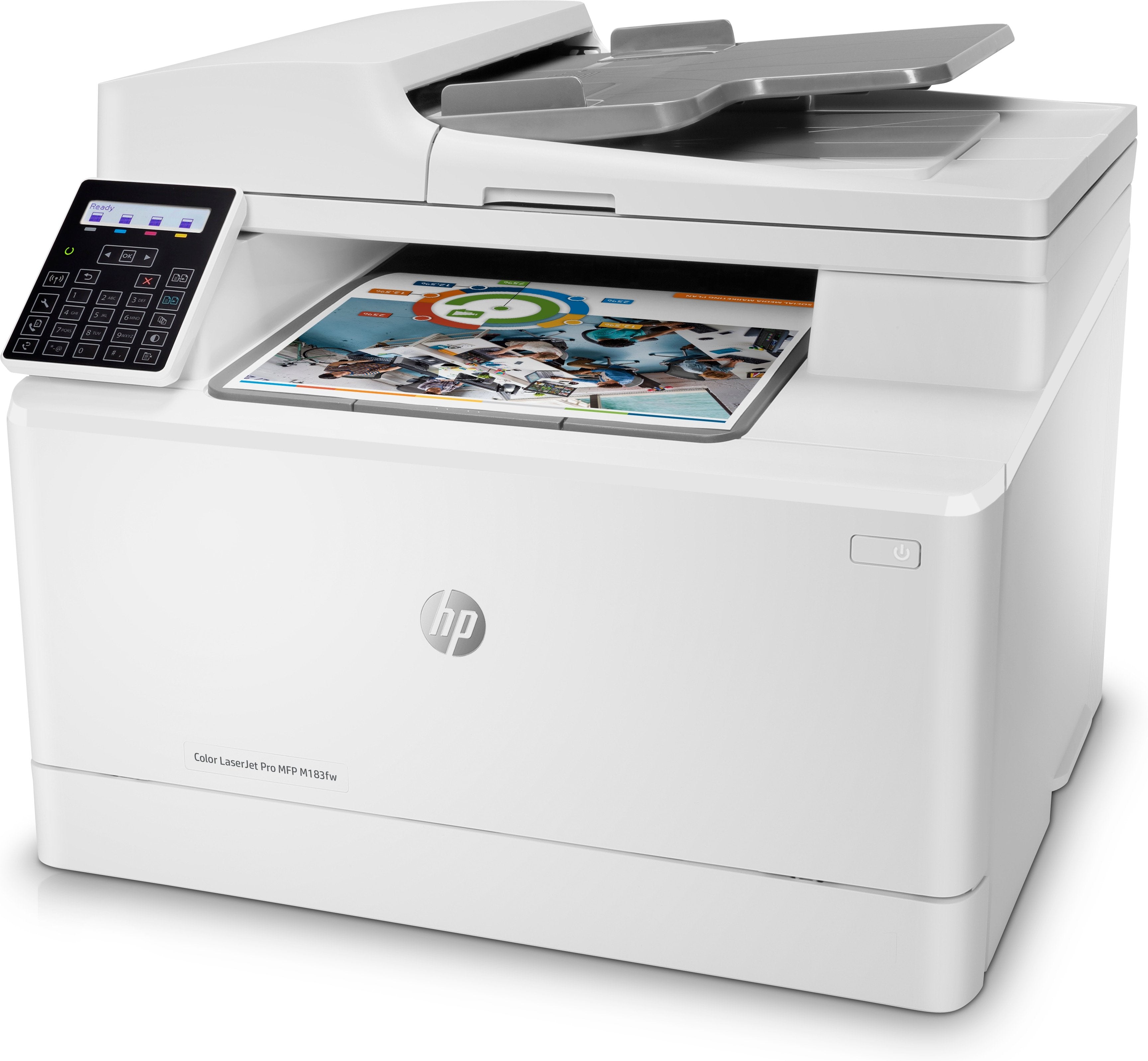 Multifunción Láser Color Hp Láserjet Pro M183fw Wifi Fax Blanca