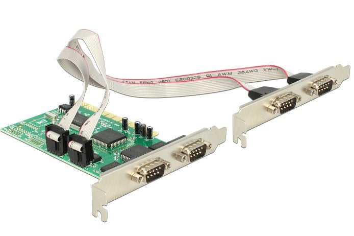 Delock Pci Card 4x Serial, Pci, 1 Mbit/S, Alámbrico, 98se/Me/2000/Nt4.0/Xp/Vista, Linux, Dos