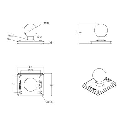 Ram Mounts Ram-B-347u Kit De Montaje