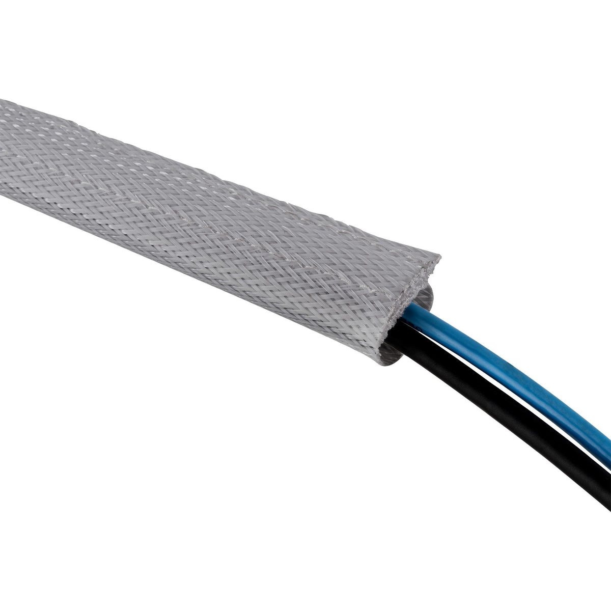 Protector Cable Inline, Manguera De Tela Con Cierre De Velcro, 1 M X 25 Mm De Diámetro, Gris