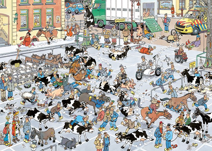 Jumbo Jan Van Haasteren Der Vieh-Markt Viehmarkt 1000 Teile Puzzle (19075)