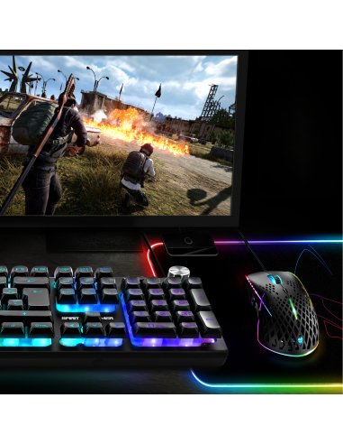Alfombrilla Spirit Of Gamer Skull Rgb M Con Iluminación Led 300 X 230 X 3mm