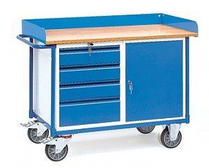 Fetra 2438 Mesa- Y Schrankwagen Acero Pulverbeschichtet Traglast Max. 400