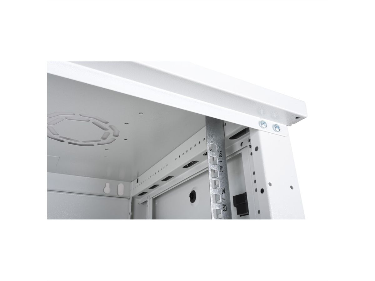 Roline 19-Zoll Wandgehuse Basic Plus 15he, 600x450 Bxt Grau