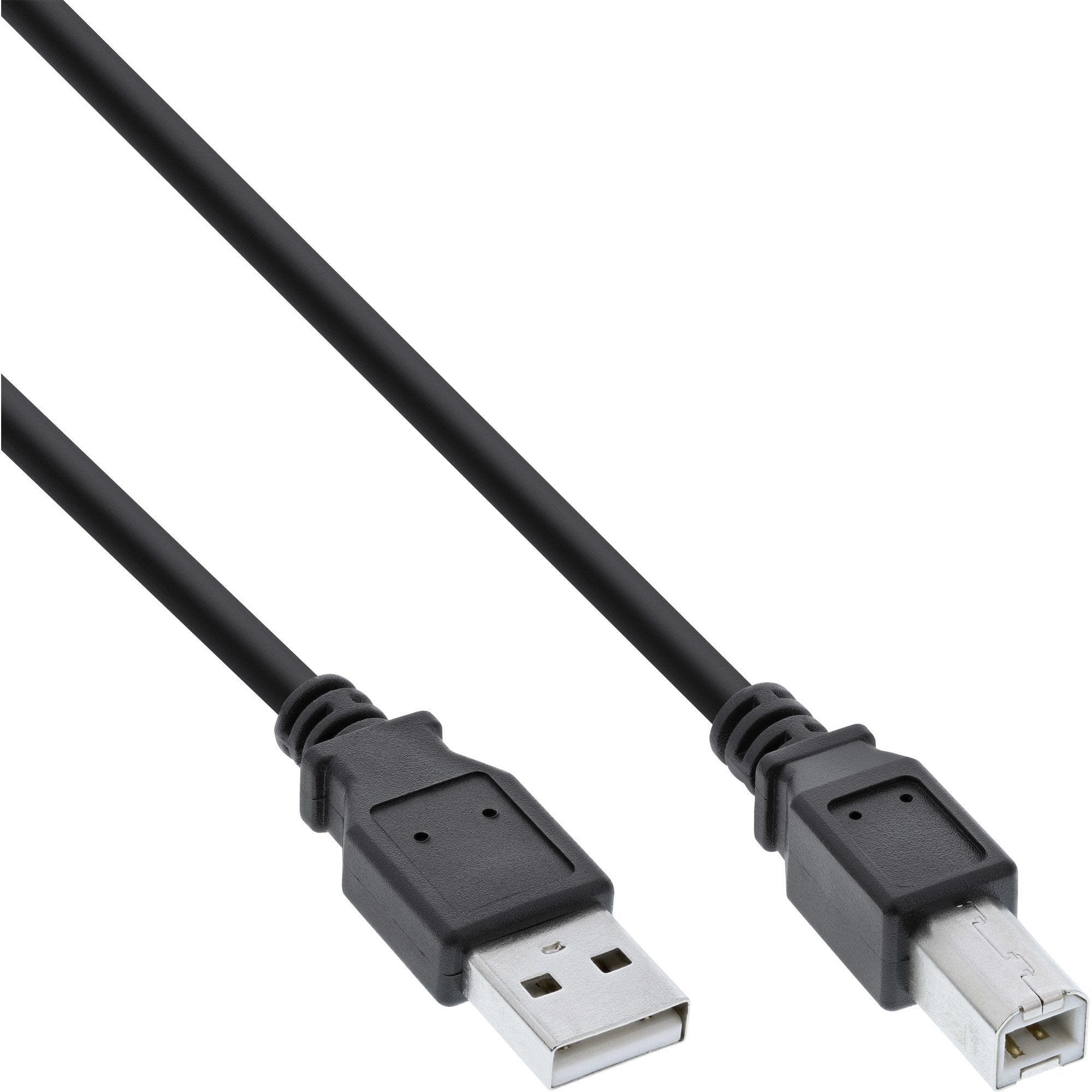 Inline Usb 2.0 Cable Tipo A Macho A B Macho Negro 2m