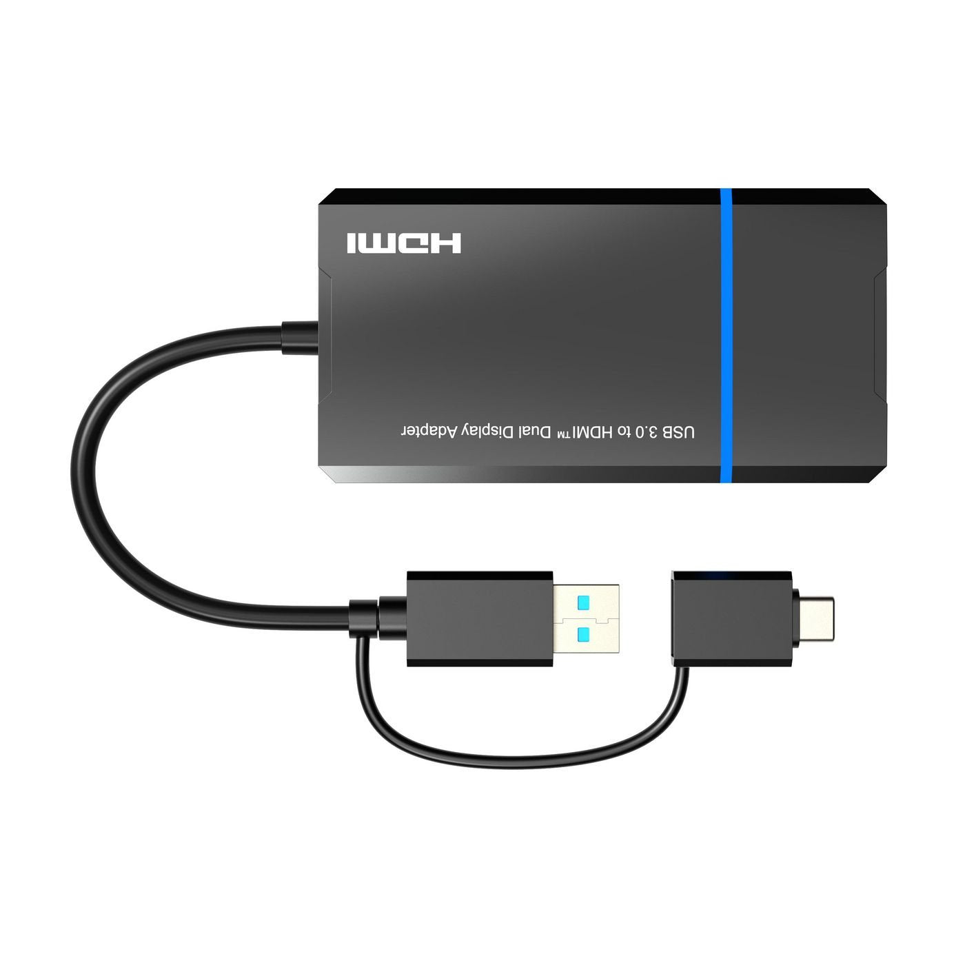 Usb-C Or Usb A 2in1 To Hdmi  2x Splitter, With One Click