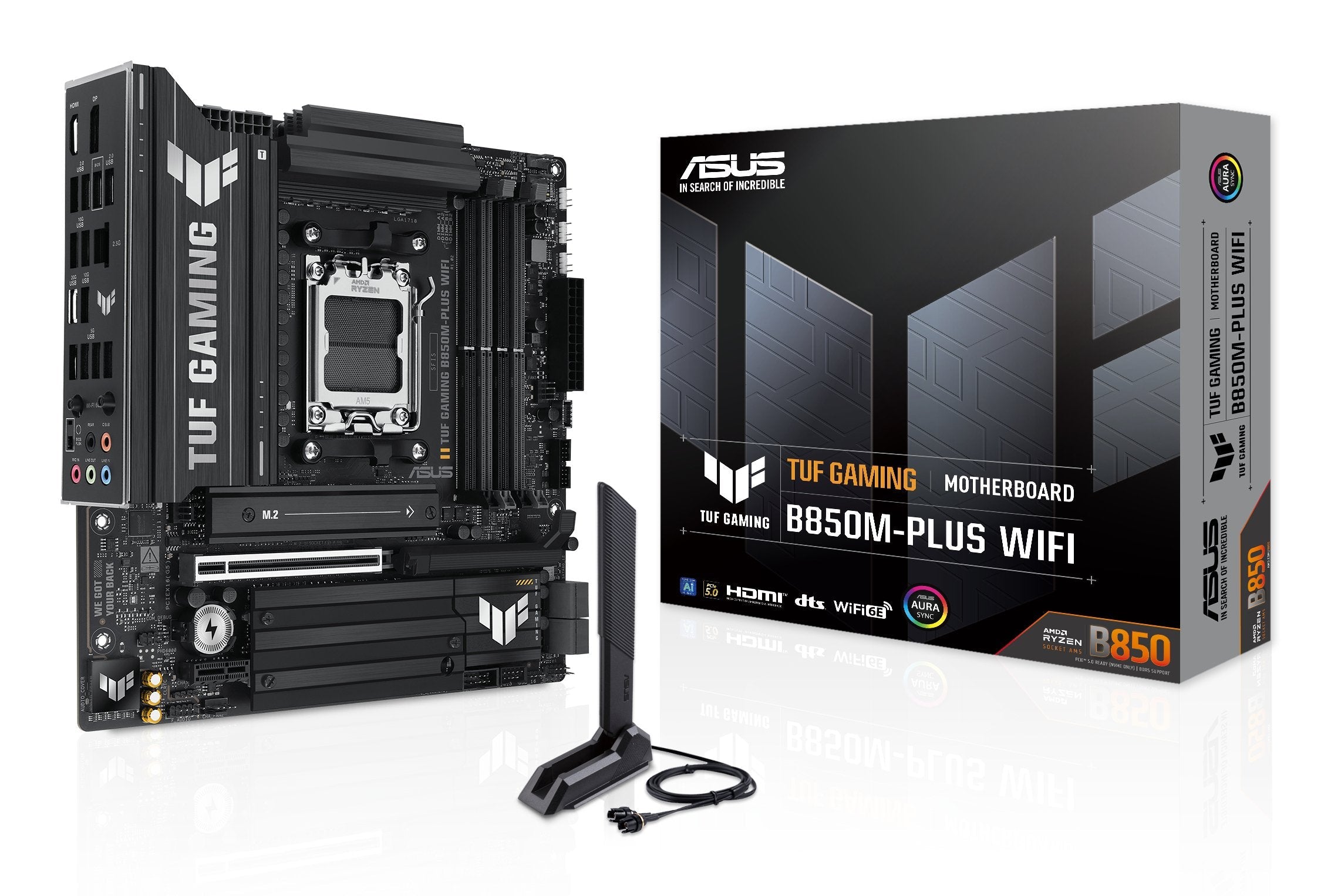 EAN 4711387764916 - ASUS TUF GAMING B850M-PLUS WIFI AMD B850 Zócalo AM5 micro ATX imagen 1