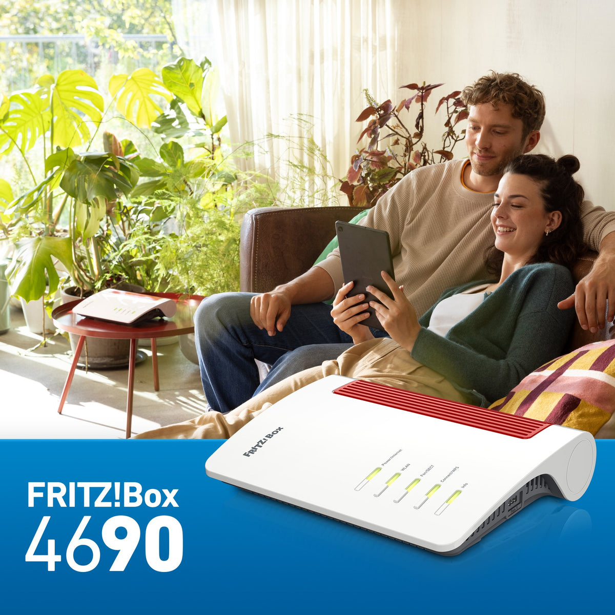 EAN 4023125030826 - Box FRITZ! 4690 router inalámbrico Doble banda (2,4 GHz / 5 GHz) Rojo, Blanco imagen 5