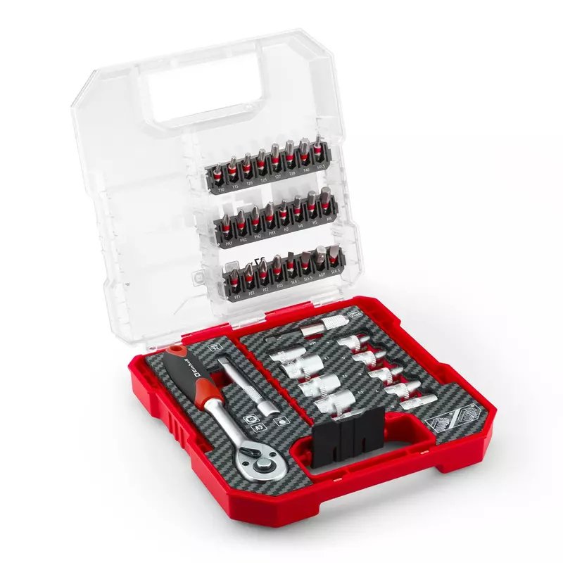 Einhell-Kwb Bit- Und Ratschen-Set In L-Case, 37-Piezas 109022