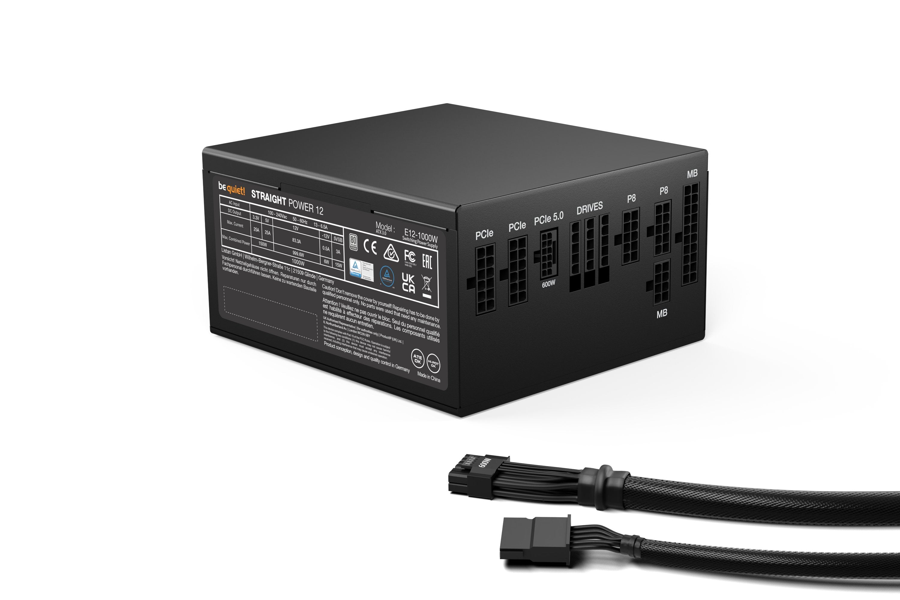 EAN 4260052189436 - be quiet! BN338 unidad de fuente de alimentación 1000 W 20+4 pin ATX ATX Negro imagen 2