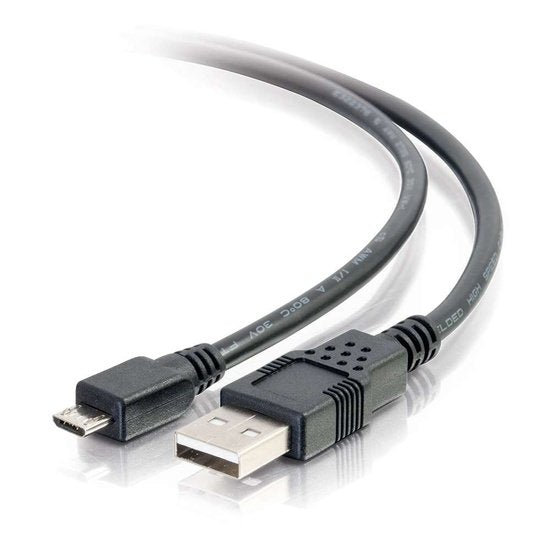 C2g 6.6ft Usb To Micro B Cable Usb A To Micro Usb Cable Usb 2.0 M/M Cable Usb Usb (M) A Micro-Usb Tipo B (M) 2 M Negro