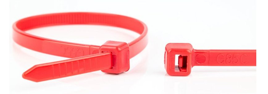 EAN 8717278572451 - WKK 110126271 presilla Brida reutilizable Plástico, Poliamida Rojo 100 pieza(s) imagen 1