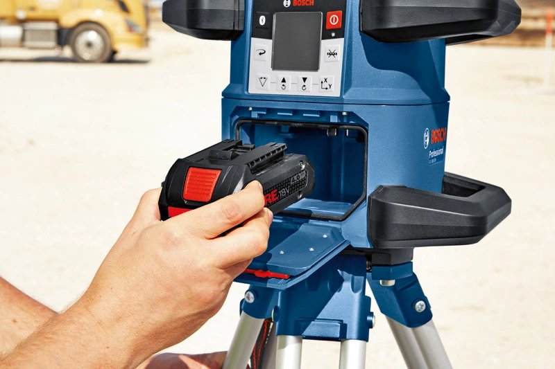 Láser Giratorio Inalámbrico Bosch Professional Grl 600 Chv Professional, 18 Voltios Azul, Sin Batería Ni Cargador, Línea Láser Roja, En L-Boxx 0601061f01