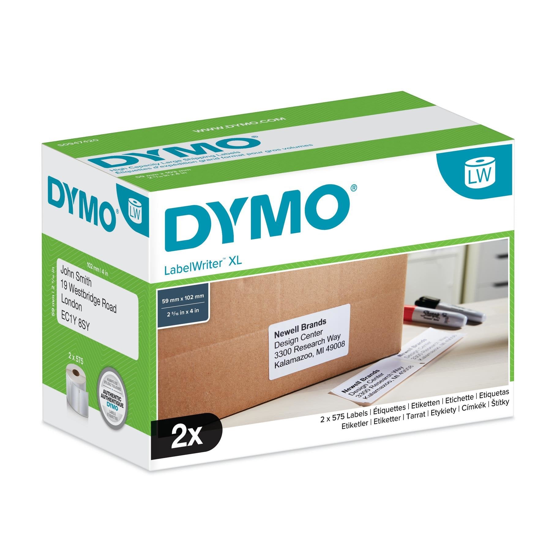 EAN 3501170947425 - DYMO LW - High Capacity Shipping Labels - 102 x 59 mm - S0947420 Blanco Etiqueta para impresora autoadhes imagen 1