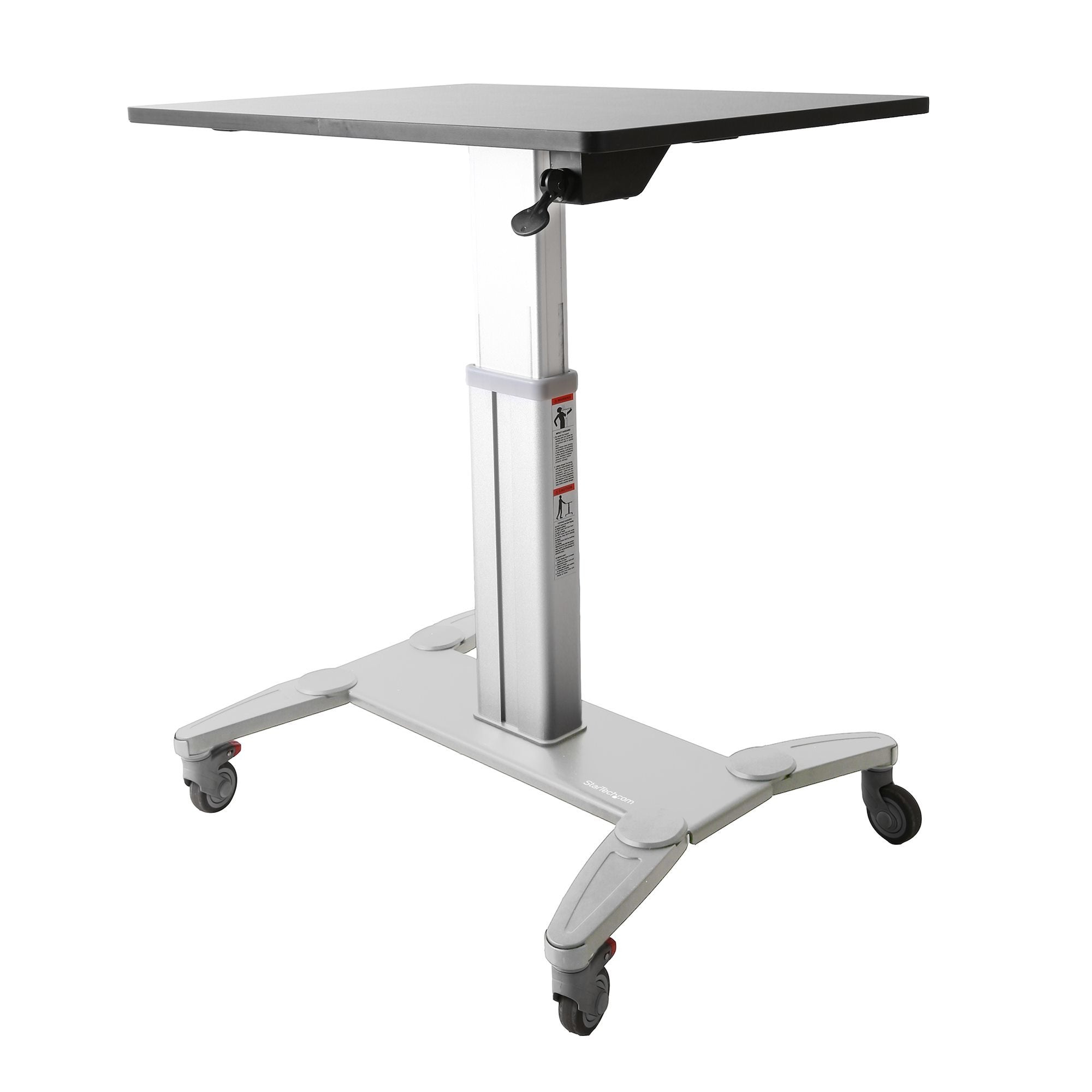 Startech.Com Estacion De Trabajo Movil De Pie Y Sentado Con Superficie De 80cm - De Altura Ajustable - Escritorio Movil 2 Años