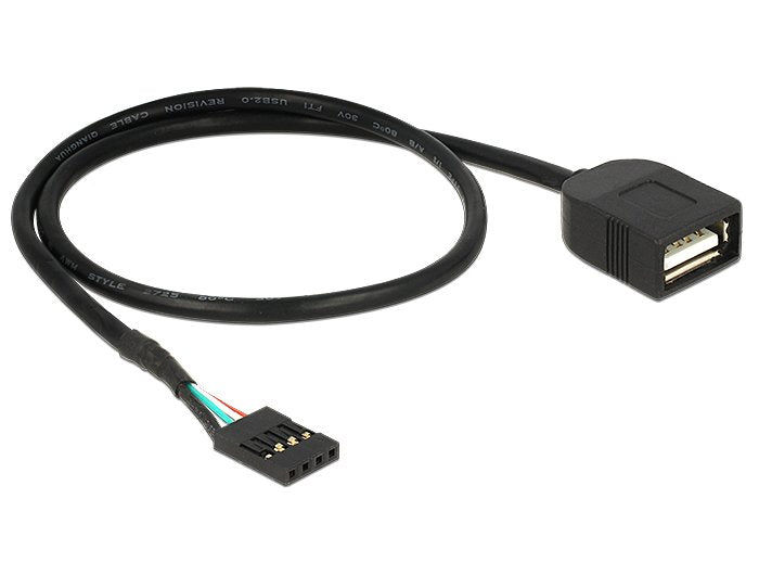 Delock Usb Cable Pin Header Buchse > Usb 2.0 Typ-A Buchse 40 Cm
