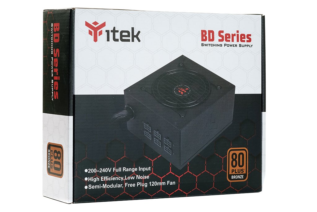 Fuente De Alimentación  Itek Bd600 600 W 24-Pin Atx Atx Negro