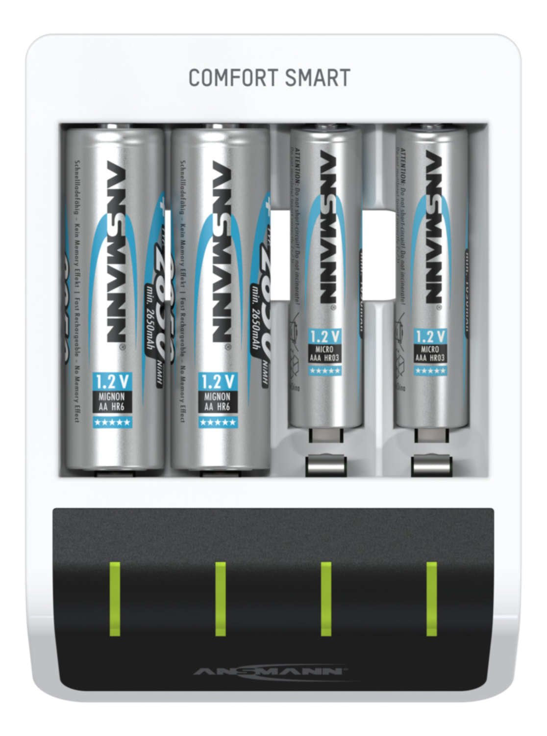 Cargador Ansmann Comfort Smart Entrada Usb Para 1-4 Nimh