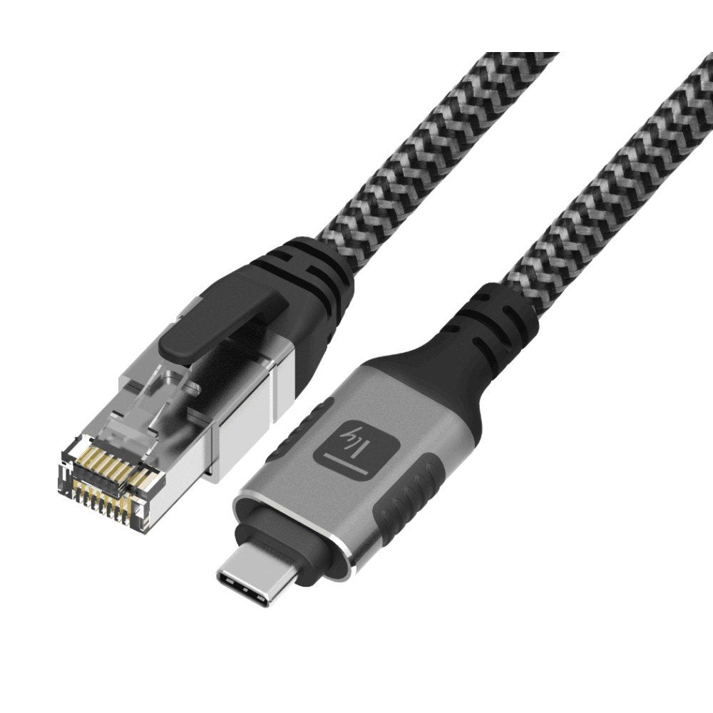 EAN 8059018369700 - Techly ICOC U3C-RJ45-010 cable de red Plata, Negro 1 m Cat6 F/UTP (FTP) imagen 1