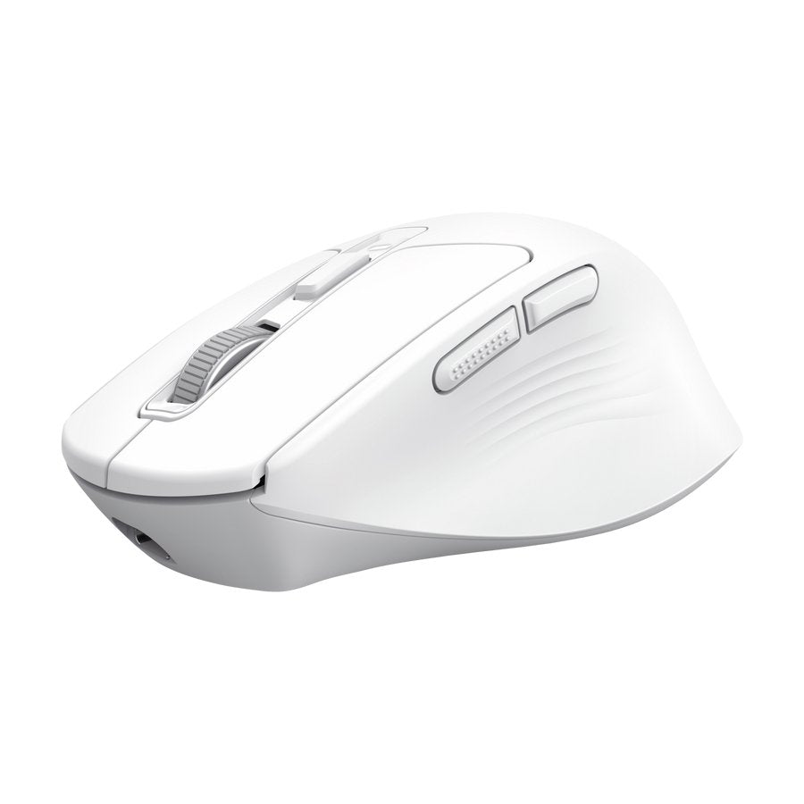 Mouse Trust Wireless Niven Bt/2.4ghz 7 Botones 800-3200dpi Recargable Color Blanco.