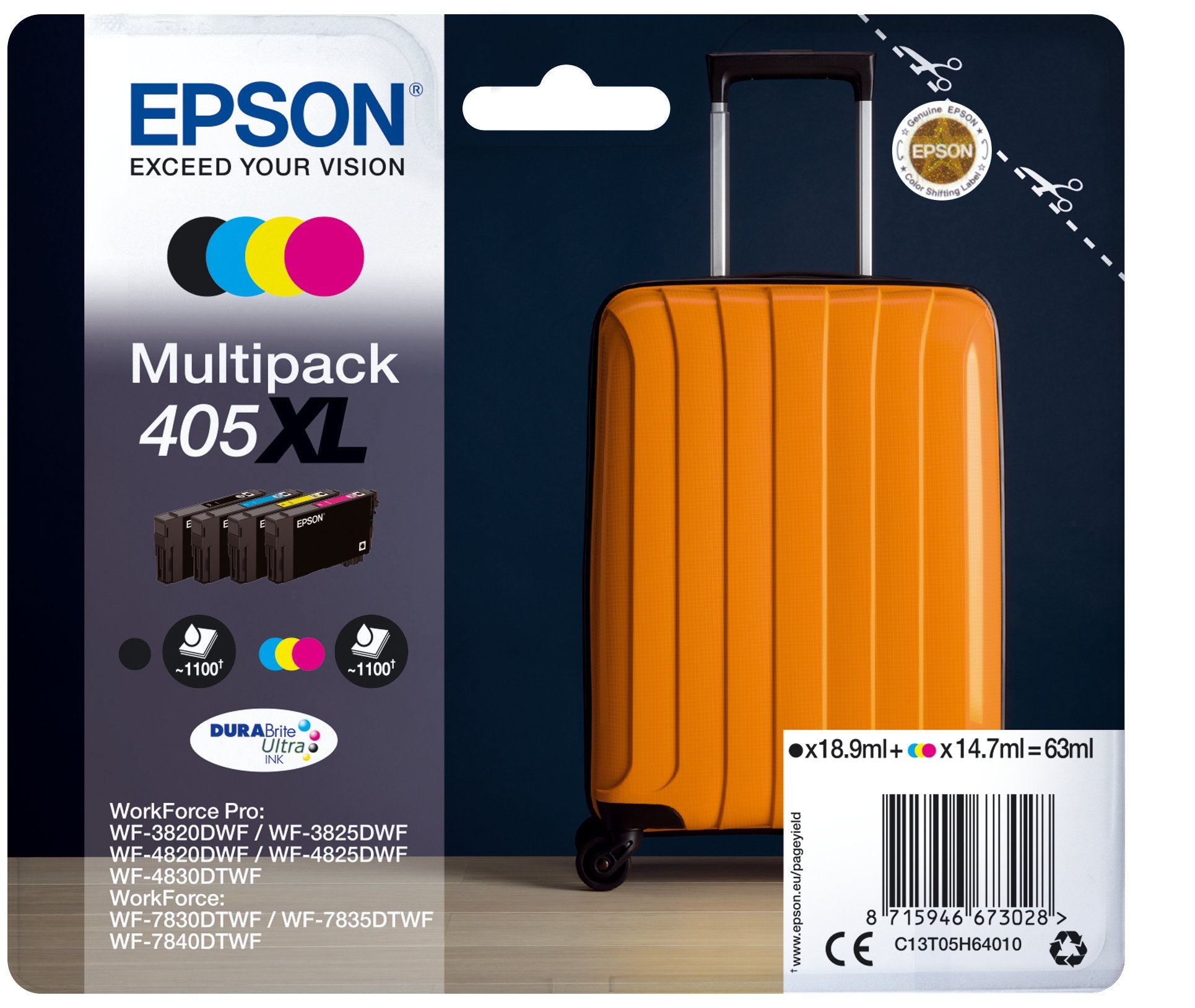 Epson Multipack 4-Colours 405xl Durabrite Ultra Ink