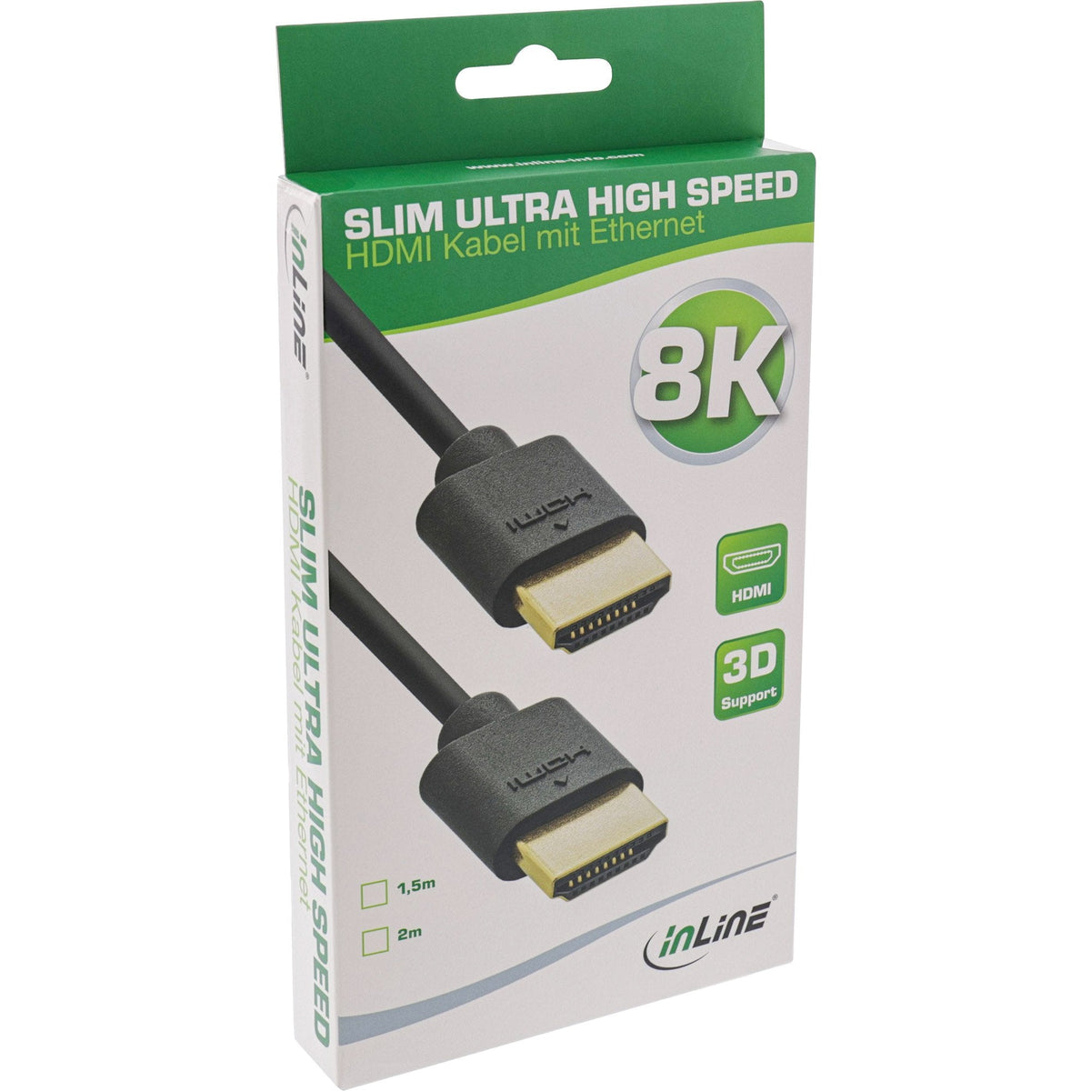 Inline Cable Slim Ultra High Speed Hdmi M/M 8k4k Negro 2m