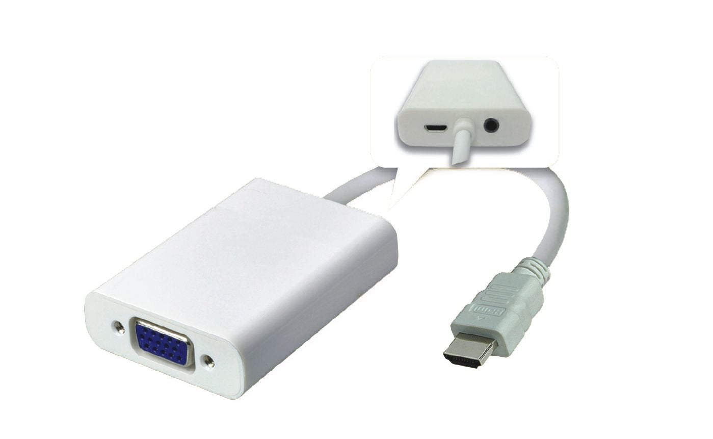 EAN 5711045533945 - Microconnect HDMVGA2 adaptador de cable de vídeo 0,15 m HDMI VGA (D-Sub) Blanco imagen 1