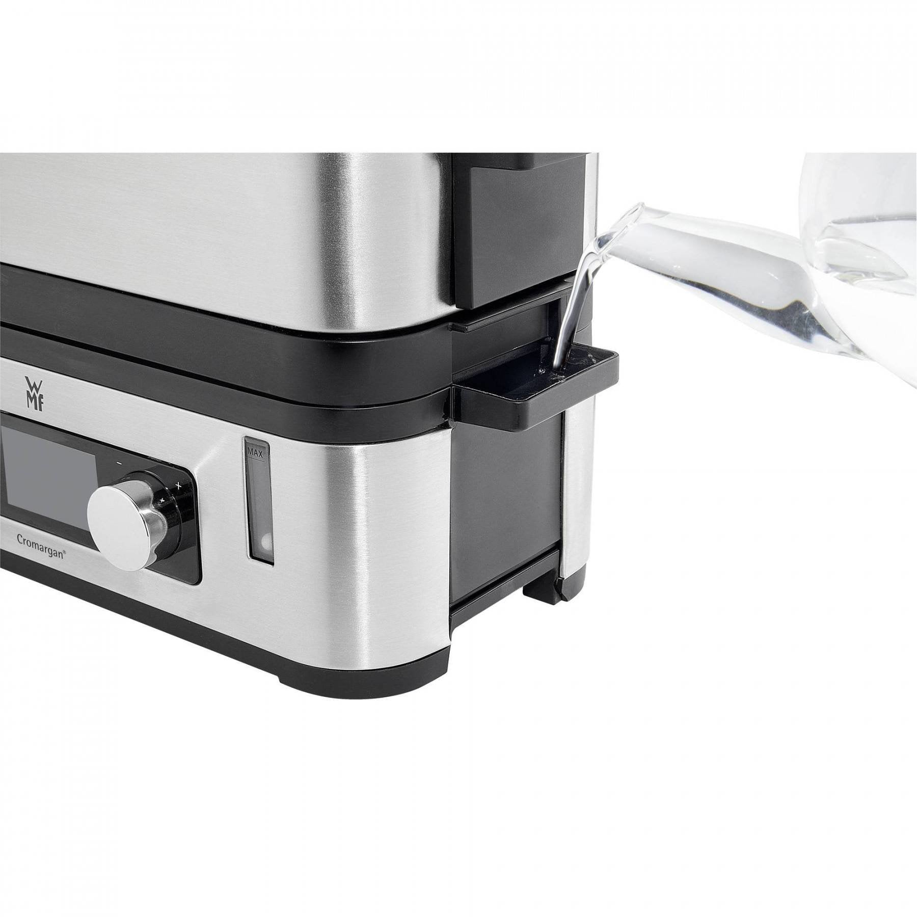 EAN 4211129119641 - WMF KITCHENminis 0415090011 vaporizador 2 cesta(s) Encimera 900 W Negro, Acero inoxidable imagen 3