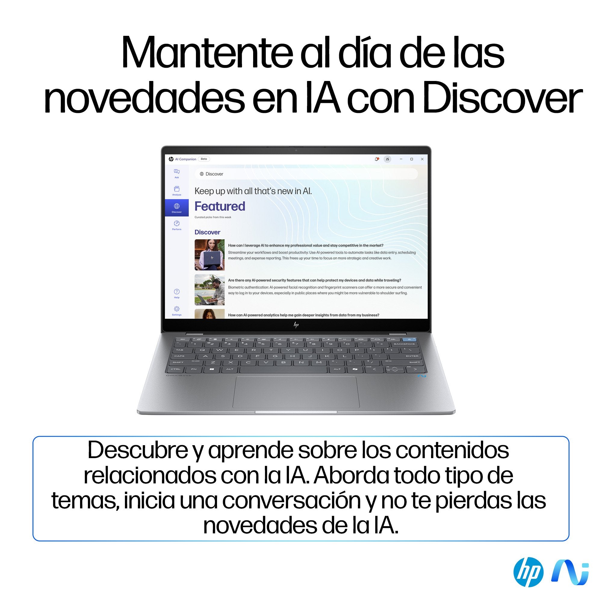 EAN 198701252245 - HP OmniBook X 14-fe0009ns Copilot+ PC Qualcomm Snapdragon X1E-78-100 Portátil 35,6 cm (14") Pantalla tácti imagen 13