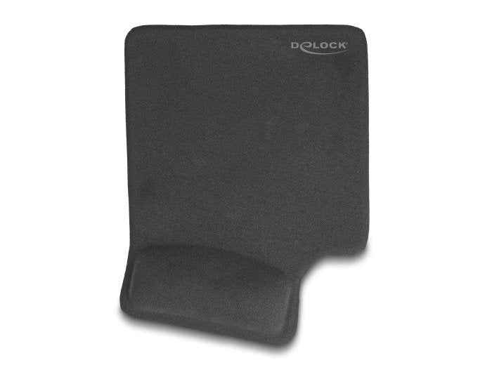 Delock 12111 Alfombrilla Ergonómica Con Reposamuñecas De Gel Para Zurdos Negra