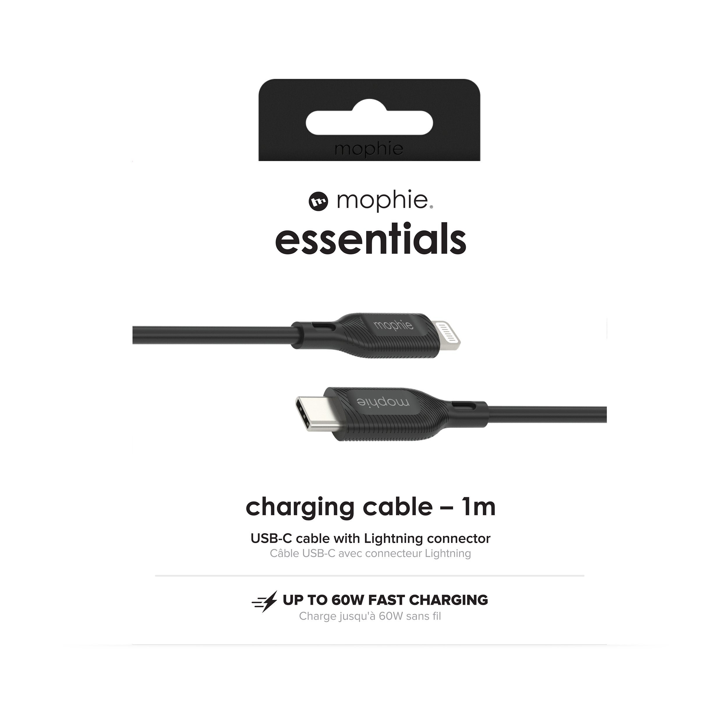 Cable Zagg Mophie Essentials Usb-C (M) A Lightning (M) 1m Black