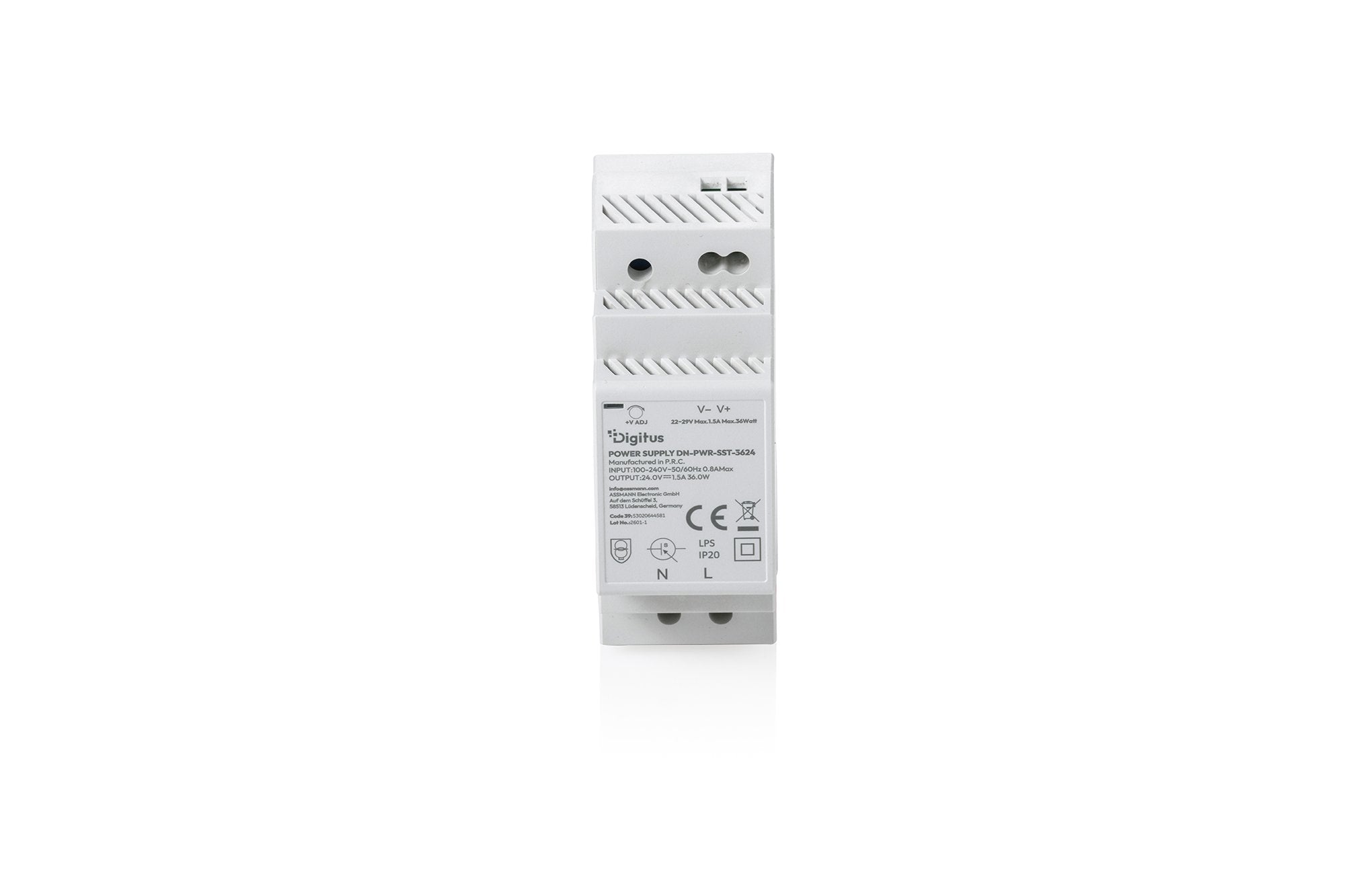 EAN 4016032508120 - Digitus Step Power Supply 24V DC, 1,5A, 36W, enclosed type imagen 3