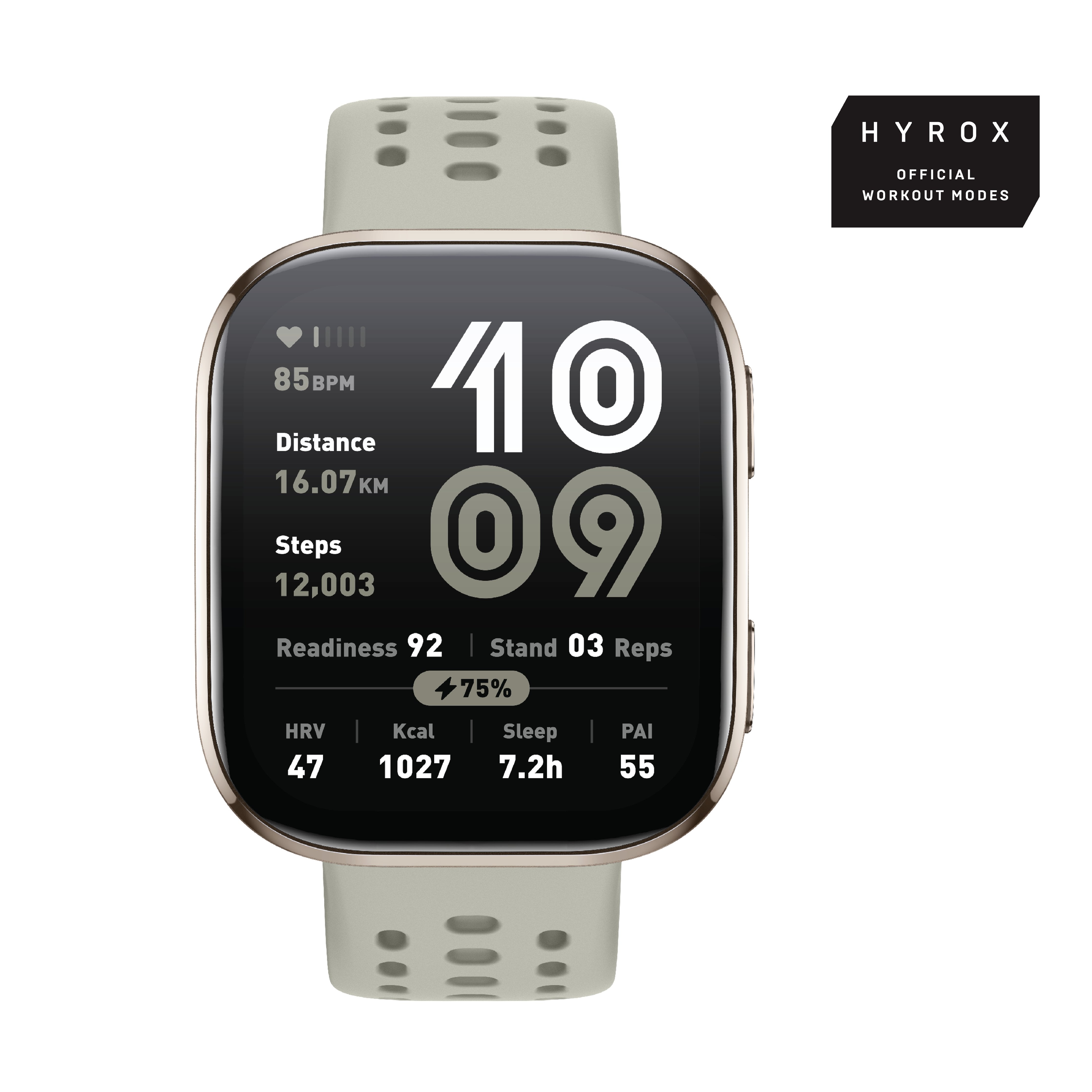 EAN 6970100377996 - Amazfit Bip 6 Stone 5 cm (1.97") AMOLED Digital 390 x 450 Pixeles Pantalla táctil Oro GPS (satélite) imagen 1