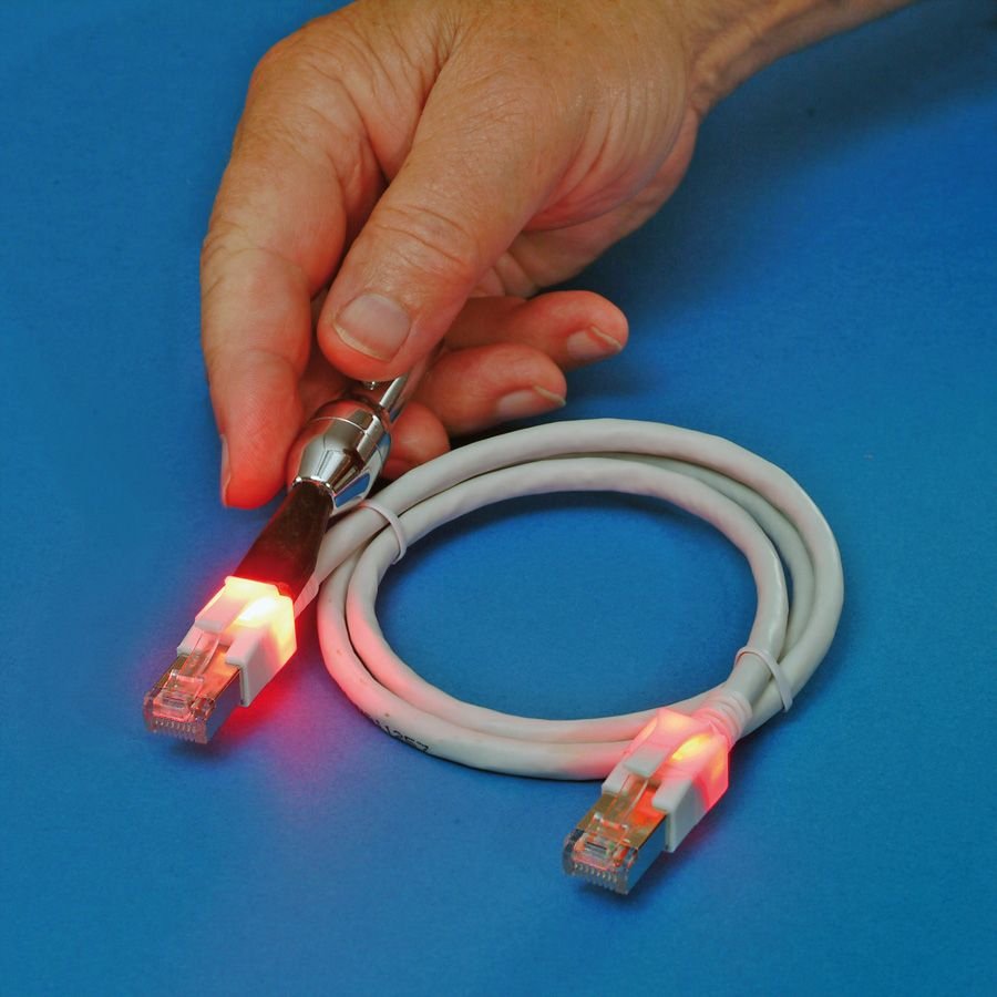 Easylan Dualboot Led Cable De Red Rj45 S Ftp Cat.6a (Class Ea), Mit Sacon Stecker, Lsoh, Blau, 2 M